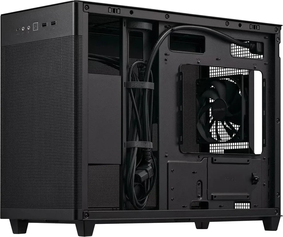 Kasë ASUS PRIME AP201, Micro ATX, e zezë - 33