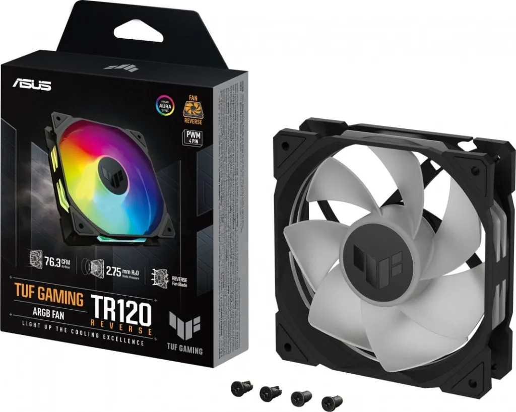 Ftohës Asus TUF Gaming TR120 ARGB Reverse (90DA00D0-B09000), 120 mm - 9