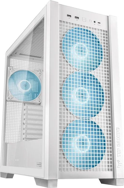 Kasë Asus TUF Gaming GT302 TG ARGB, e bardhë, Midi Tower - 1