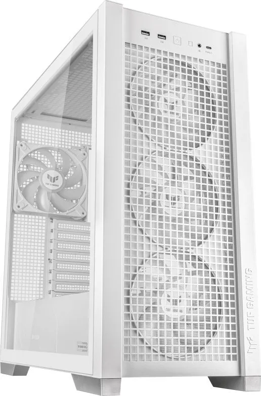 Kasë Asus TUF Gaming GT302 TG ARGB, e bardhë, Midi Tower - 2