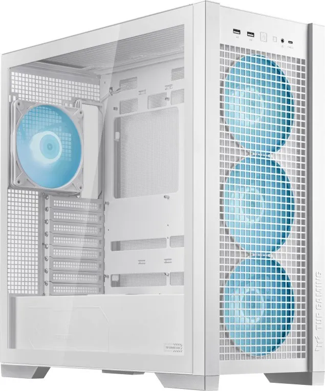 Kasë Asus TUF Gaming GT302 TG ARGB, e bardhë, Midi Tower - 3