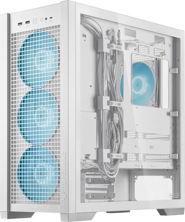 Kasë Asus TUF Gaming GT302 TG ARGB, e bardhë, Midi Tower - 5