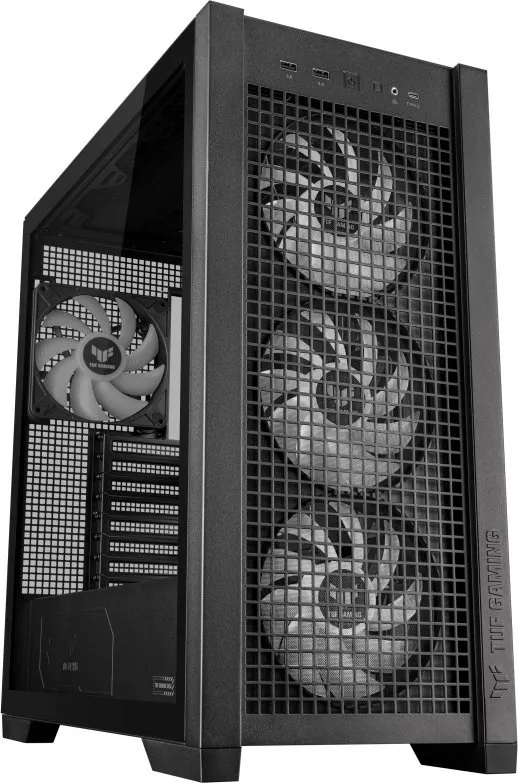 Kasë Asus TUF Gaming GT302 TG ARGB, e zezë, Midi Tower - 2