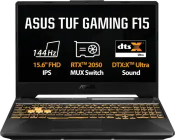 Laptop ASUS TUF Gaming F15, 15.6", Intel Core i5, 8GB RAM, NVIDIA GeForce RTX 2050512GB SSD, i zi