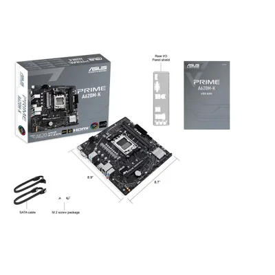 Pllakë amë ASUS PRIME A620M-K AMD A620 Socket AM5 micro ATX - 7