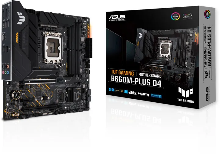 Pllakë amë ASUS TUF GAMING B660M-PLUS D4 (DDR4) - Intel B660 - 6