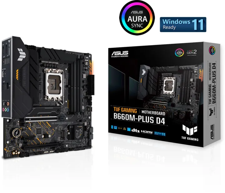 Pllakë amë ASUS TUF GAMING B660M-PLUS D4 (DDR4) - Intel B660 - 7