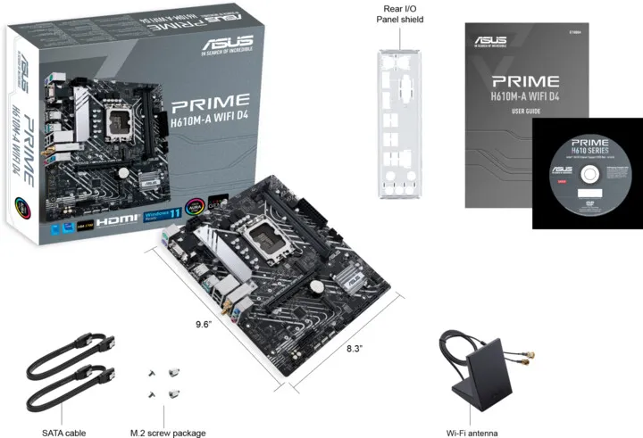 Pllakë amë ASUS PRIME H610M-A WIFI D4 - Intel H610 - 6