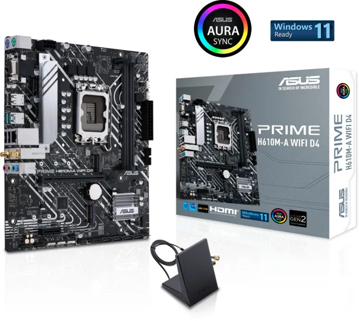 Pllakë amë ASUS PRIME H610M-A WIFI D4 - Intel H610 - 8
