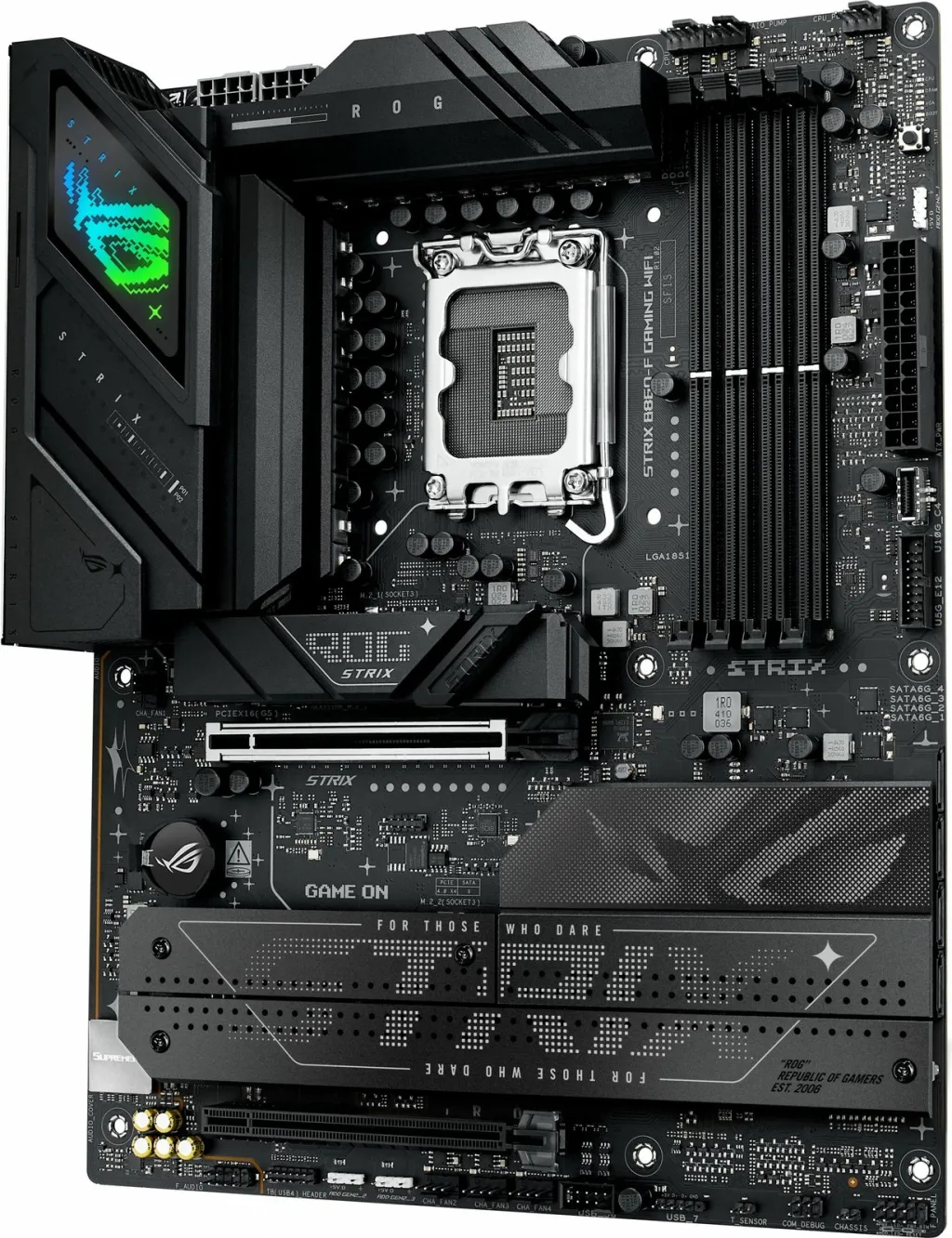 Pllakë amë ASUS ROG STRIX B860-A GAMING WIFI, Intel B860, DDR5, e bardhë - 2