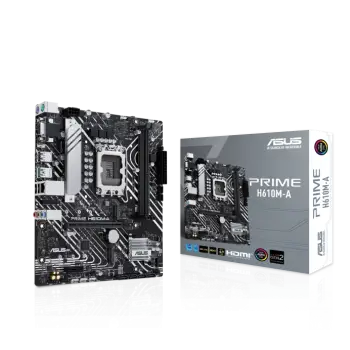 Pllakë amë ASUS PRIME H610M-A R2.0 – LGA 1700 / DDR5 / DisplayPort – HDMI – VGA / 2× M.2 / Micro-ATX / with internal USB-C