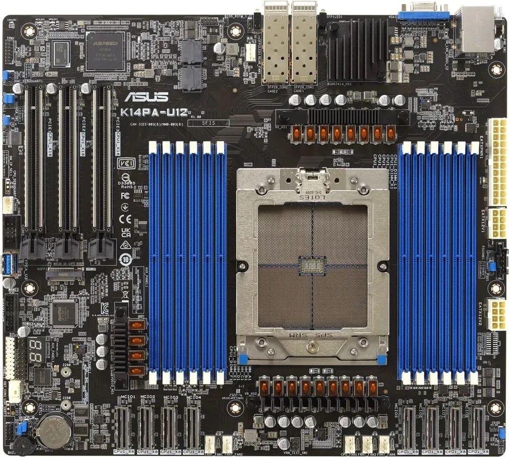 Pllakë amë ASUS K14PA-U12/ASMB11, Socket SP5, SSI CEB - 2