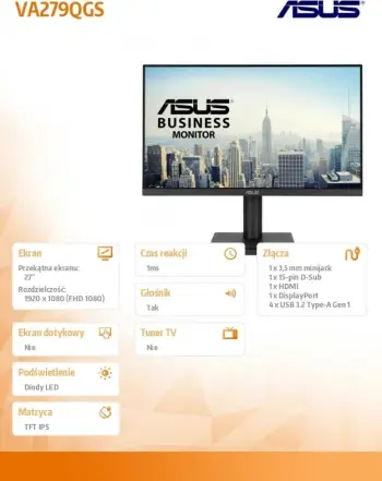 Monitor Asus VA279QGS 27 inch IPS FHD 120Hz i zi