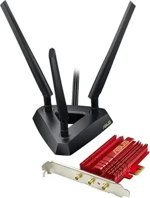 Përshtatës rrjeti ASUS PCE-AC68, PCIe, Wi-Fi AC1900, i kuq