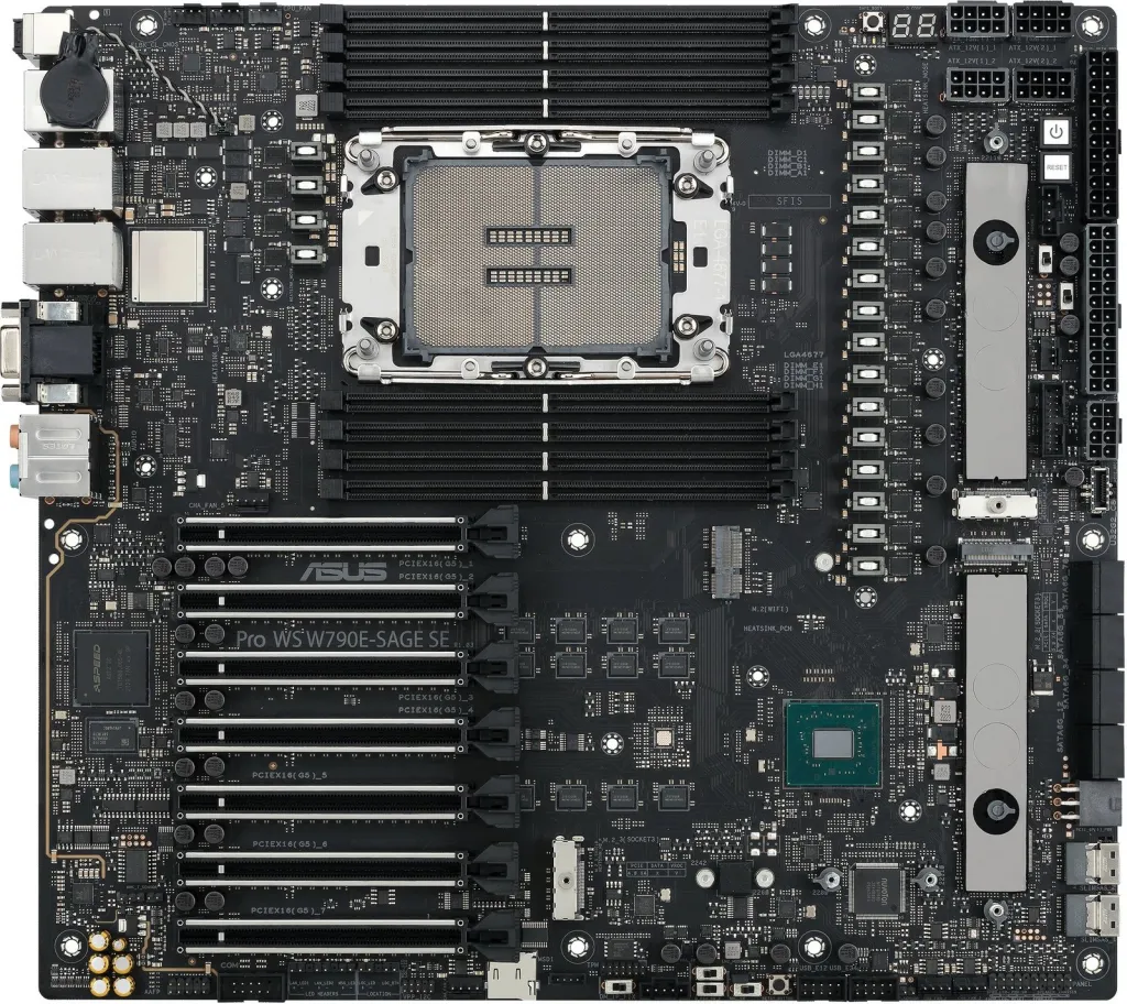 Pllakë amë ASUS PRO WS W790E-SAGE SE, Intel Xeon W, DDR5-SDRAM, Socket E - 13