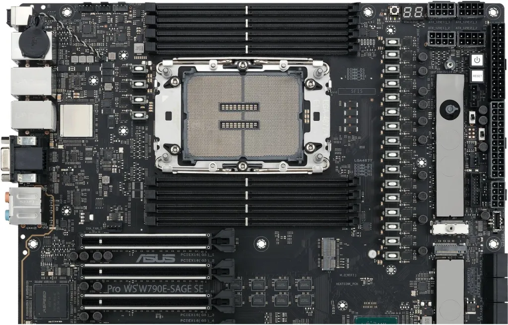 Pllakë amë ASUS PRO WS W790E-SAGE SE, Intel Xeon W, DDR5-SDRAM, Socket E - 14