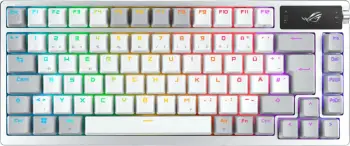 Tastierë mekanike ASUS ROG Azoth, 75%, RGB, Wired & Wireless, OLED, QWERTZ, e bardhë