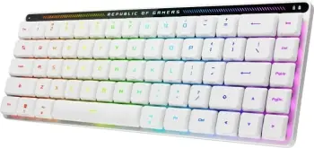 Tastierë gaming ASUS ROG Falchion RX Low Profile, 65%, RGB, Wired & Wireless, QWERTZ, e bardhë