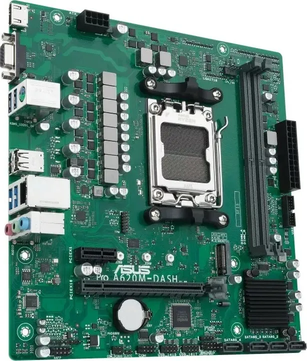 Pllakë amë ASUS PRO A620M-DASH-CSM, AMD, Socket AM5, DDR5, 96 GB, micro ATX - 3