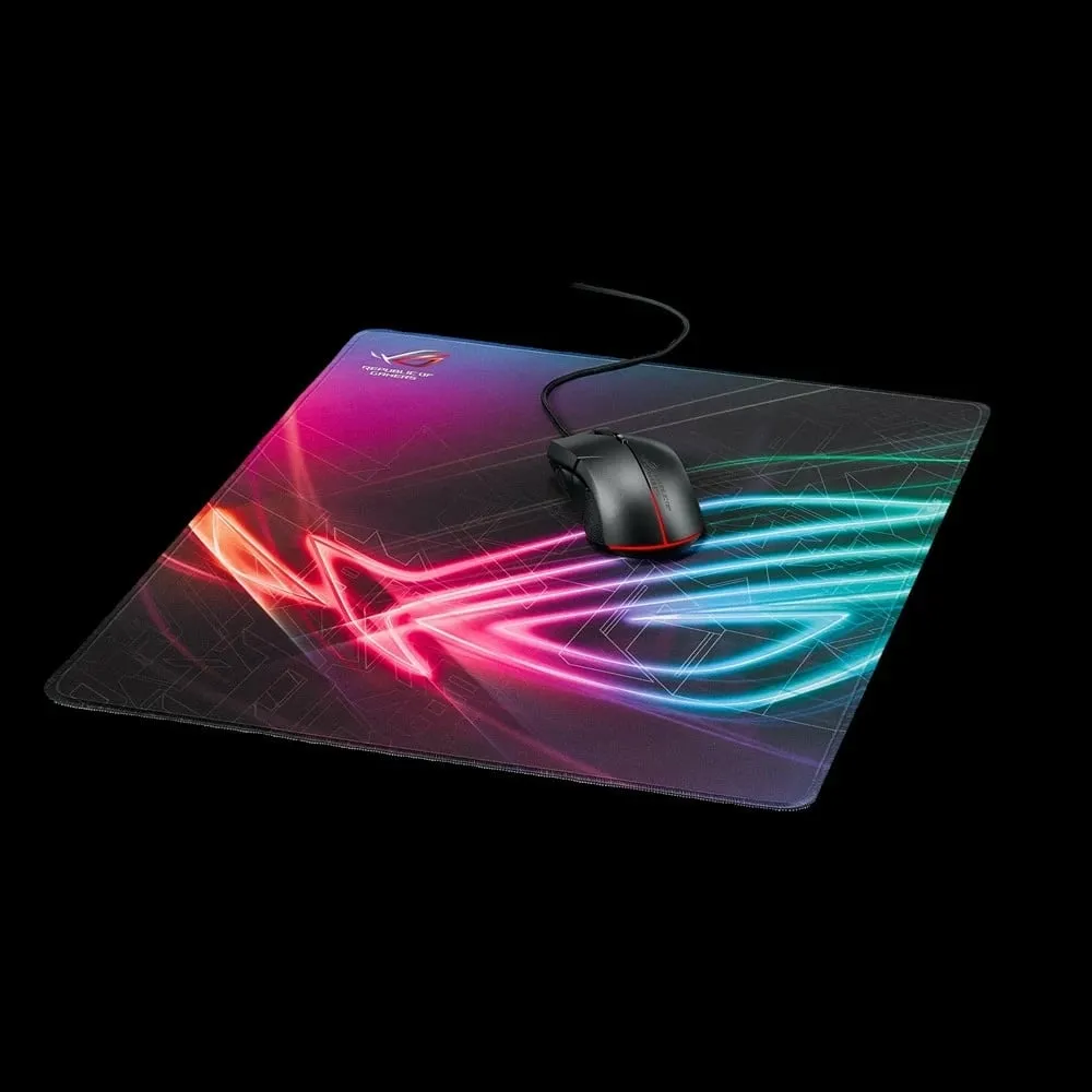 Mauspad ASUS ROG Strix Edge, gaming, multikolor, 450x400mm, gome, antirrëshqitës - 3