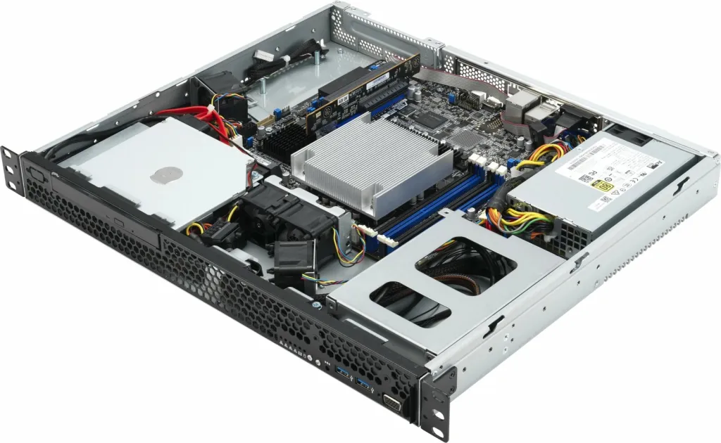 Kasë server ASUS RS100-E11-PI2 barebone, 1U, Intel Xeon, 4x DIMM, 350W, argjendtë - 4