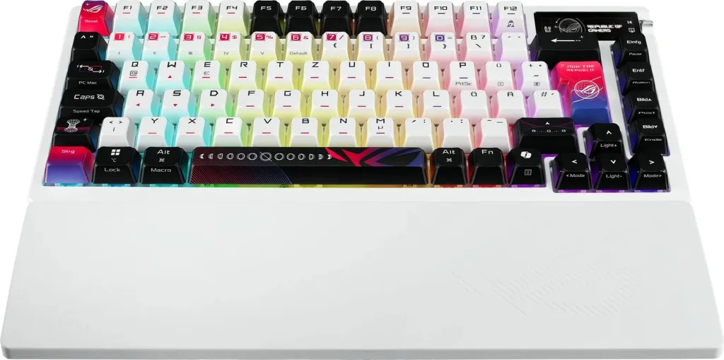 Tastaturë gaming ASUS ROG Azoth X DE, mekanike, RGB, 75%, e bardhë - 4