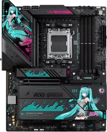Pllakë amë ASUS ROG STRIX X870E H GAMING MIKU WIFI7, AMD X870E, DDR5, ATX