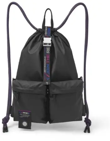 Çantë shpine Asus ROG SLASH Multi use Drawstring, 19L, xhep i papërshkueshëm nga uji, e zezë