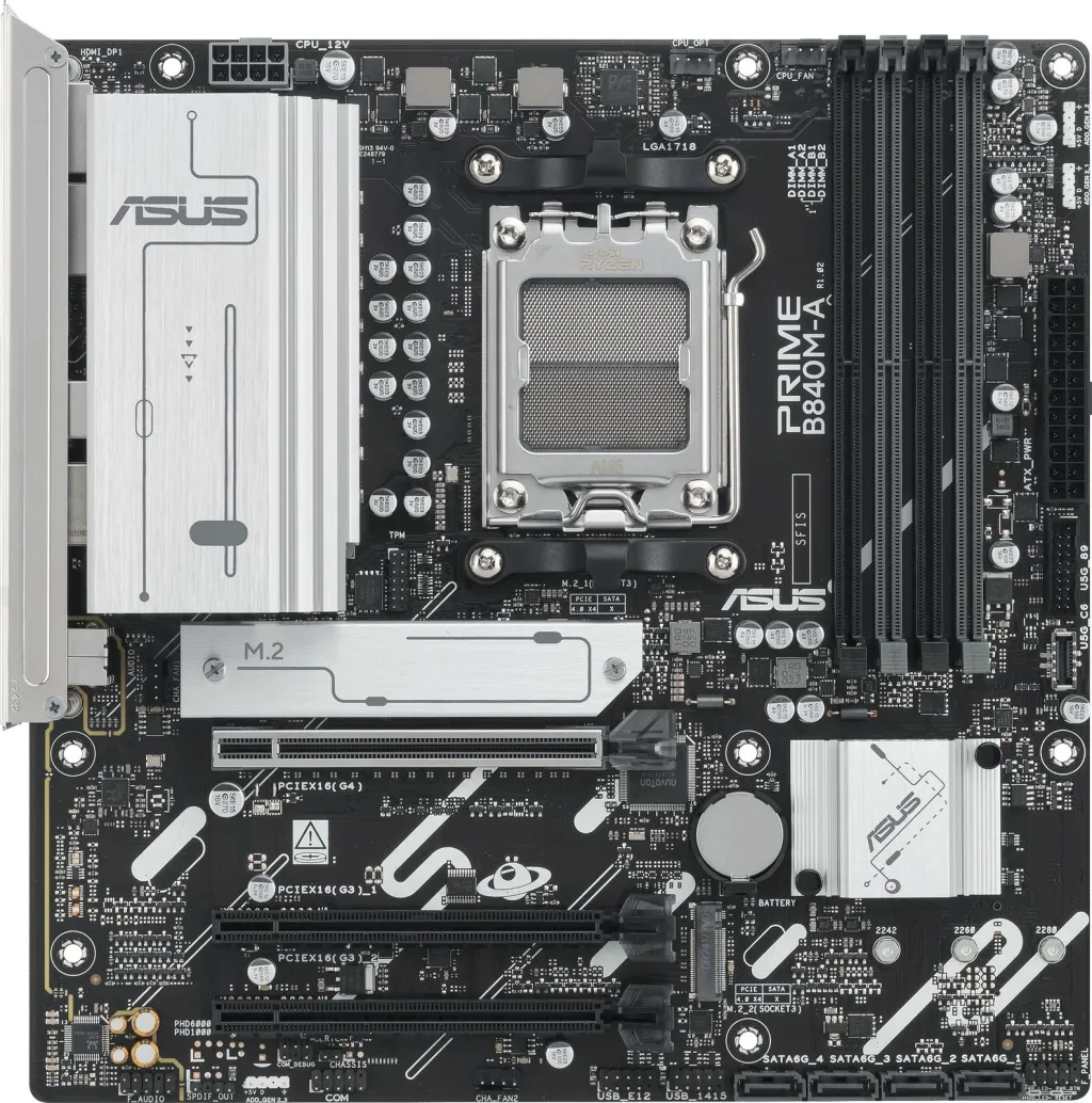 Pllakë amë ASUS PRIME B840M A CSM, Socket AM5, DDR5, Micro ATX - 2