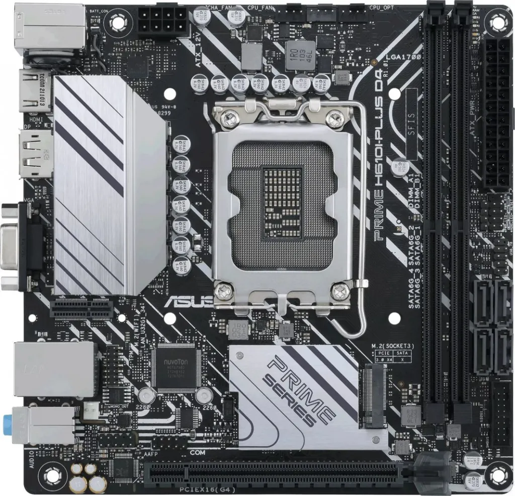 Pllakë amë ASUS PRIME H610I-PLUS D4-CSM, Intel H610, Socket 1700, 2 slota, Mini ITX - 2