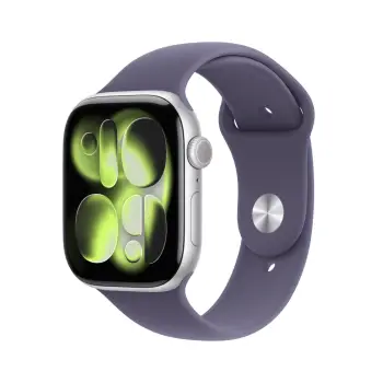 Apple Watch Series 11 GPS 42mm Silver Aluminium Case with Purple Fog Sport Band, M/L