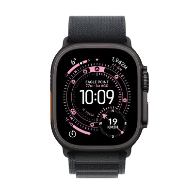 Apple Watch Ultra 3 Cellular 49mm Black Titanium Case with Black Alpine Loop, Medium - 2