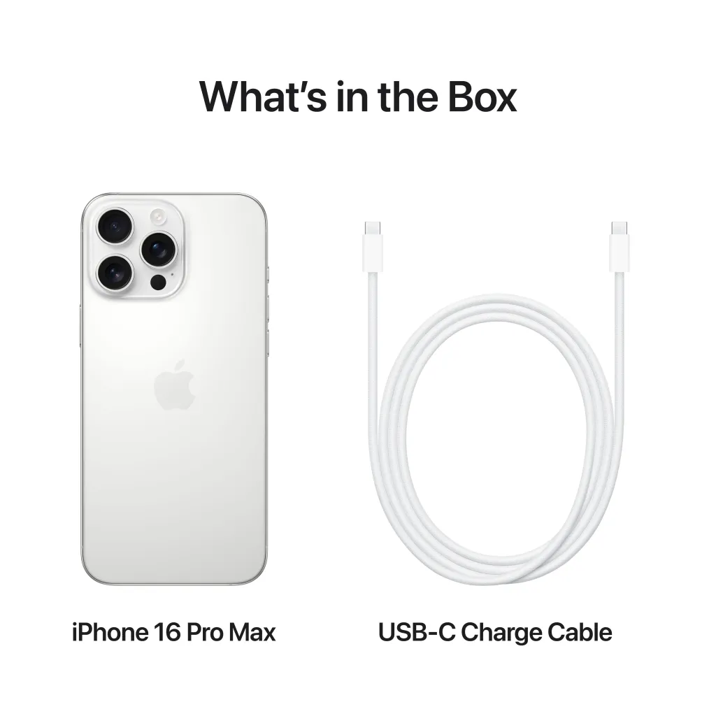 Apple iPhone 16 Pro Max, 256GB, White Titanium - 9
