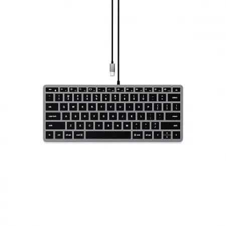 Tastierë Satechi Slim W1 USB-C Backlit - US, e hirtë - 1