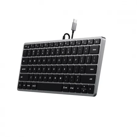 Tastierë Satechi Slim W1 USB-C Backlit - US, e hirtë - 2