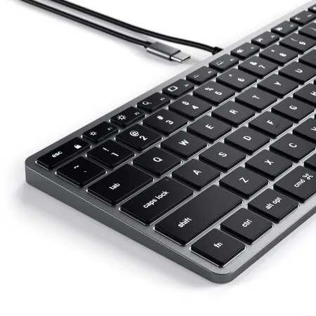 Tastierë Satechi Slim W1 USB-C Backlit - US, e hirtë - 4