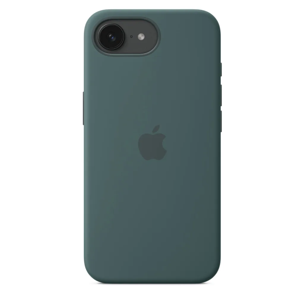 Apple iPhone 16e Silicone Case, Lake Green - 2