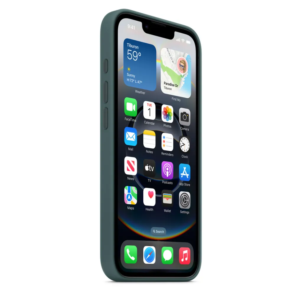 Apple iPhone 16e Silicone Case, Lake Green - 3