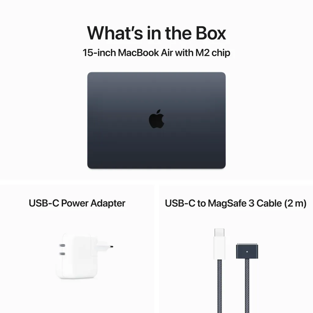 Apple Macbook Air 15", M2 8-Core CPU, 16GB, 512GB, 10-Core GPU, Space Gray - 12