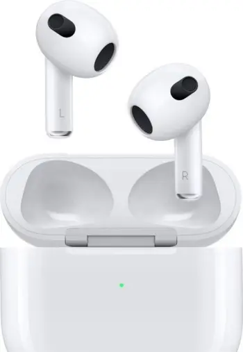 Dëgjuese Apple AirPods (2021), të bardha + kuti karikimi wireless, V