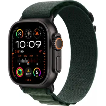 Smartwatch Apple Watch Ultra 2 GPS + Cellular 49mm, 64 GB, Titanium i zi, Rripa Jeshil