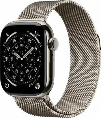 Smartwatch Apple Watch S11, Titan, Cellular, 42mm, Milanaise, schiefer
