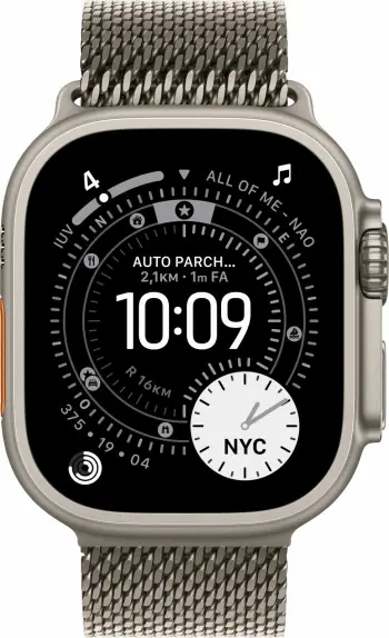 Smartwatch Apple Watch Ultra 3 Titanium Cellular 49mm Milanaise titan natyrale Medium