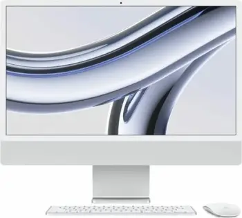 Kompjuter iMac AIO, 24", Apple M3-8 Core CPU, 8GB RAM, 256GB SSD, 8-Core GPU, silver