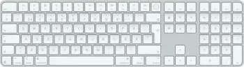 Tastierë Apple Magic me Touch ID dhe tastierë numerike, model suedez, ngjyrë e bardhë