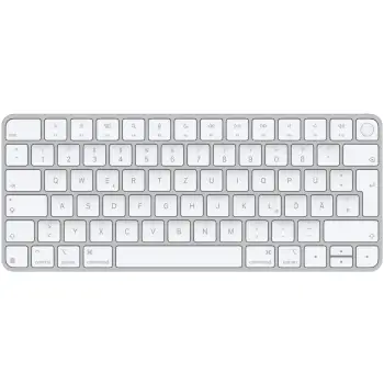 Tastierë Apple Magic me Touch ID, Mac, USB-C, QWERTZ, Silver, White, Gjermanisht