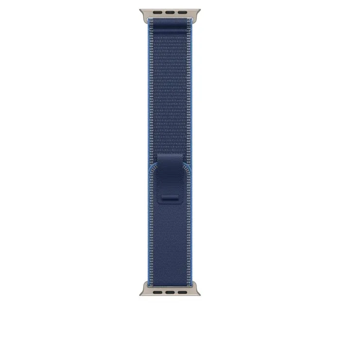 Apple Watch 49mm Loop, Blue/Bright Blue Trail Loop, M/L, Natural Titanium Finish - 1