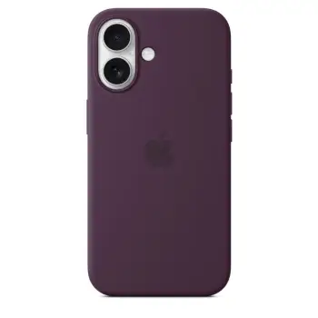 Apple iPhone 16 Silicone Case with MagSafe, Plum