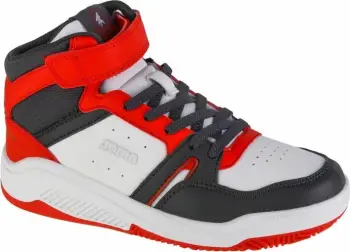 Këpucë sportive për fëmijë Joma Platea Mid Jr 2406, me shirit ngjitës, taban gome, bardh e zi