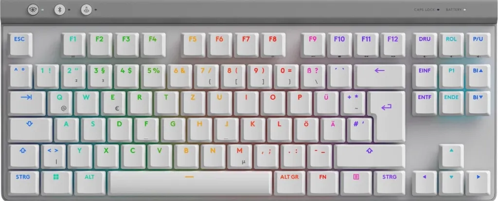 Tastierë Logitech G G515 LIGHTSPEED TKL, QWERTZ gjerman, e bardhë - 1